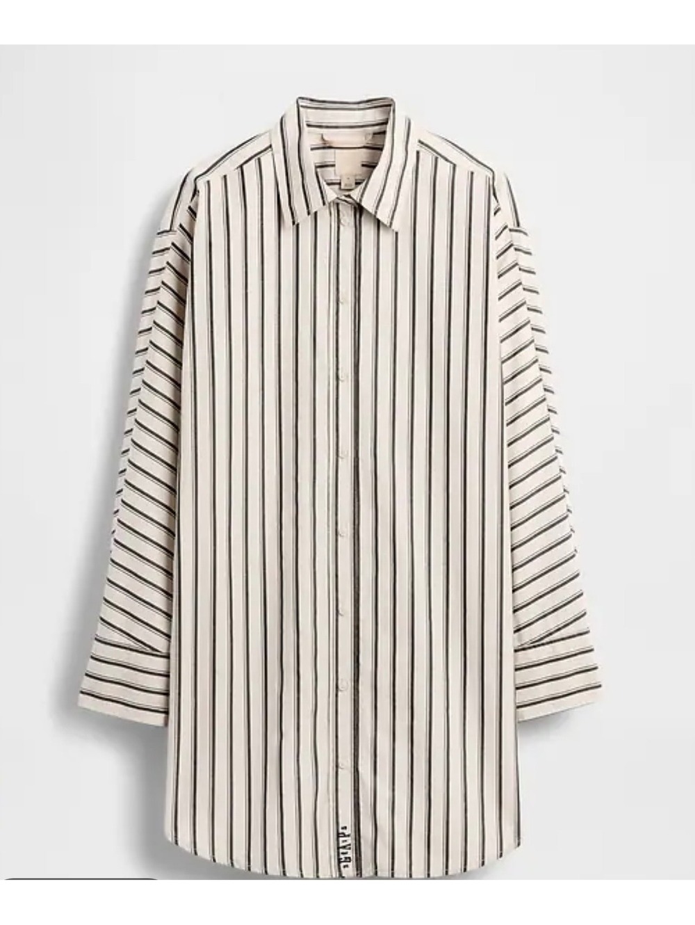 GAP x BÉIS Out of Office Poplin Dolman Striped Button-Up Shirt XXS